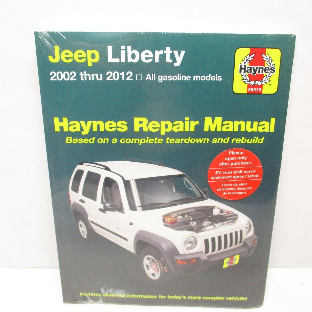 HAYNES Jeep Liberty 2002 thru 2012 All Gasoline Models Repair Manual NEW SEALED